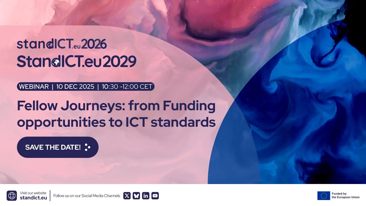WEBINAR - StandICT.eu Fellow Journeys from Funding opportunities to ICT standards
