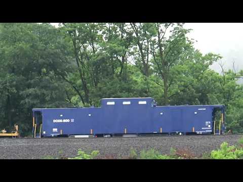Horseshoe Curve Train With Big Blue Caboose