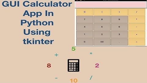 GUI Calculator app in python- Beginner project