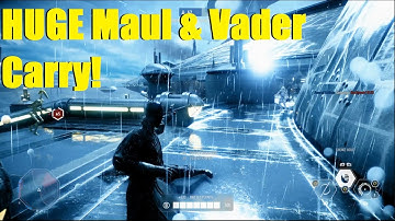Star Wars Battlefront 2 - Huge Darth Maul & Darth Vader CARRY! | Crazy Kamino Match!