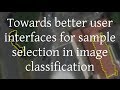 Towards better user interfaces for sample selection in image classification