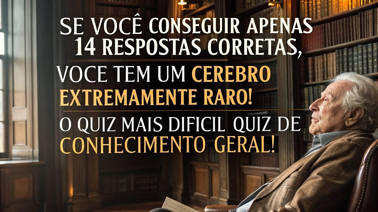 Se você conseguir apenas 14 respostas corretas, você tem um cérebro extremamente raro! 