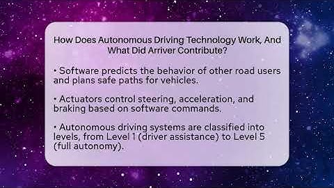 How Does Autonomous Driving Technology Work, And What Did Arriver Contribute? - Talking Tech Trends