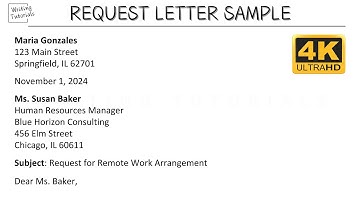 How To Write Request Letter with Sample and Explanation | Writing Tutorials