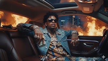 21 Savage ft. Travis Scott, Drake, Juicy - Crimson Eclipse (Music Video)