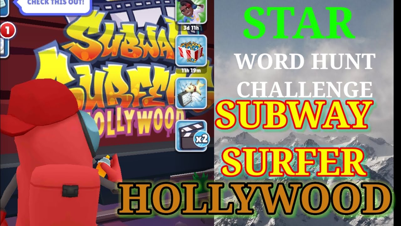 Star The Word Hunt Challenge Completed Subway Surfer Hollywood Adventure 