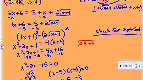 Video - Solving Radical Equations