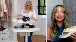 Skechers Gowalk Arch Fit Rhinestone Thong Sandals On Qvc