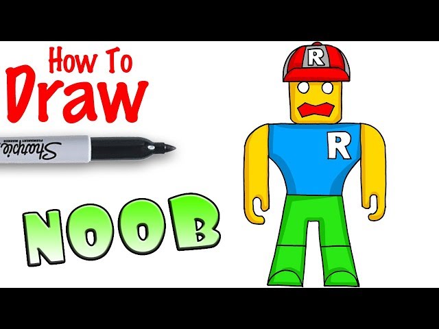 Como DESENHAR o NOOB do ROBLOX (PASSO A PASSO), Cómo DIBUJAR a NOOB ROBLOX