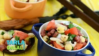 Three Bean Salad (Healthy Heart & Low Cholesterol Recipe) by Tarla Dalal