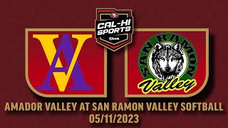 San Ramon Valley at Amador Valley Softball 5.11.23