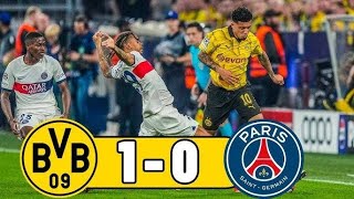 Champions League - PSG 0 vs Dortmund 1 match highlights