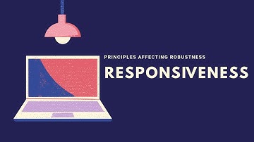 HCI CHAPTER 7 (7.2.3) : RESPONSIVENESS