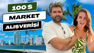 Amerika'da 100$ ile Market Alışverişi Yaptık! #amerikadayaşam #marketalışverişi