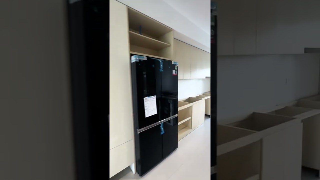 curved kitchen shelf tv wall 