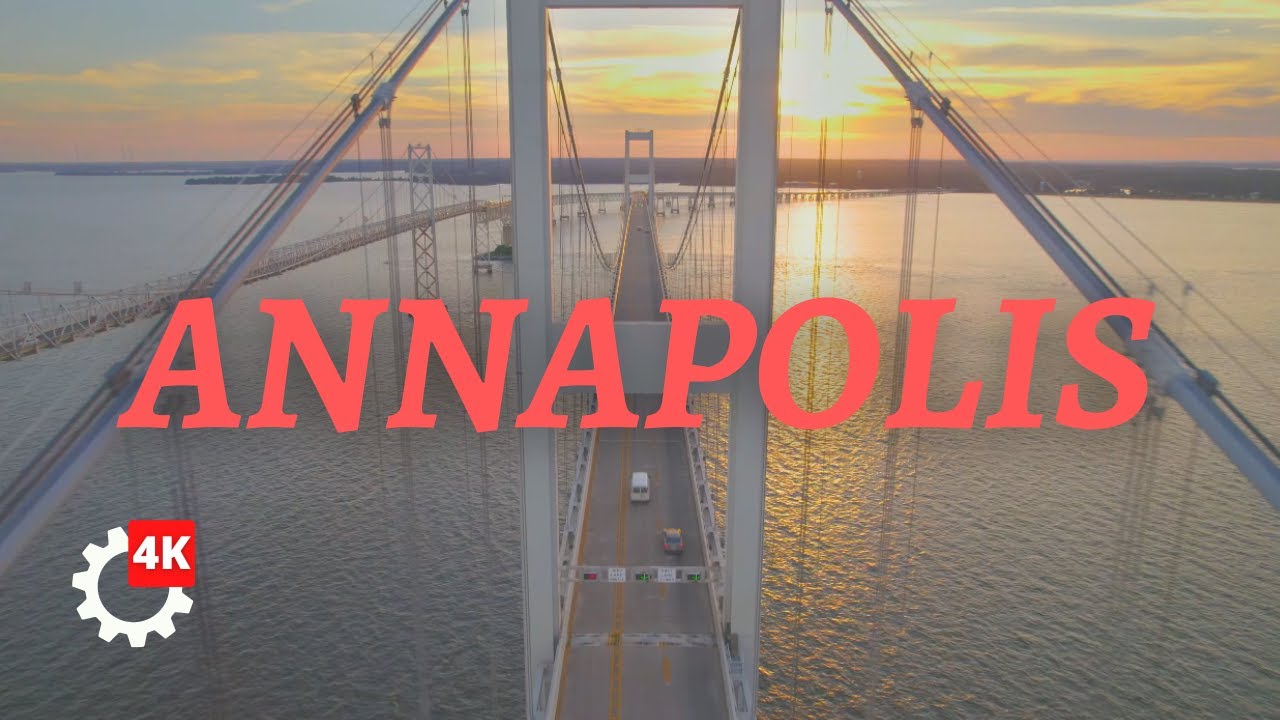 4K Drone Chesapeake Bay Bridge, Annapolis, Navy Stadium - Maryland (New DJI Mavic Air 2S)