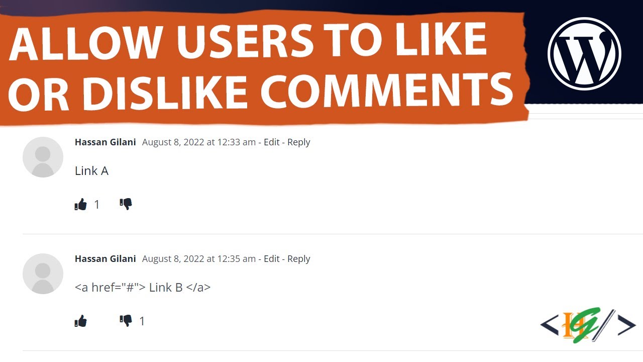How to Allow Users to Like or Dislike Comments in WordPress - YouTube