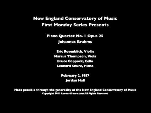 Leonard Shure Brahms Piano Quartet No. 1 in G minor Opus 25 (3 of 4)