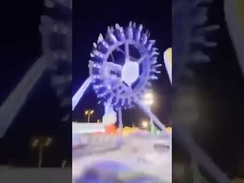 لحظة سقوط لعبة ترفيهية في مدينة الألعاب بالطائف السعودية