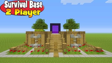 Minecraft Tutorial: How To Make A 2 Player Survival Base "Survival Base Minecraft"