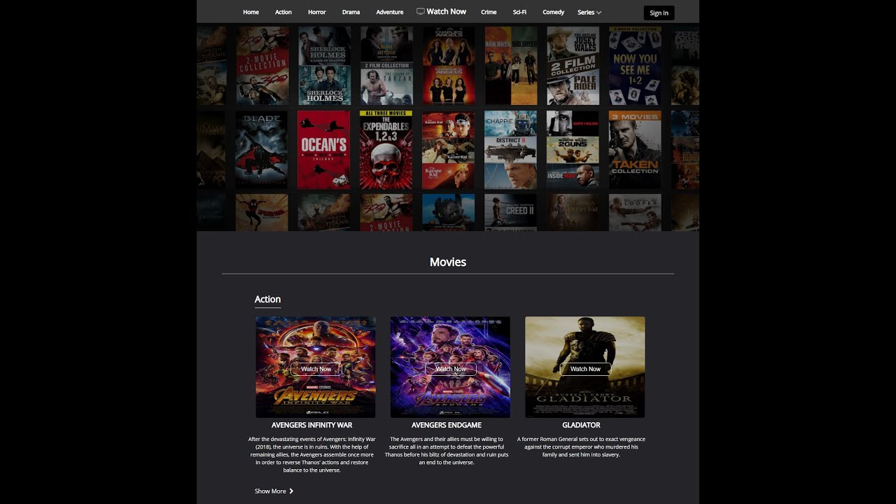 How To Make Complete Movies Website Part 2 HTML - CSS - YouTube
