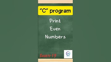 c programming practical print even numbers #shorts #cprogramming #coding #bca
