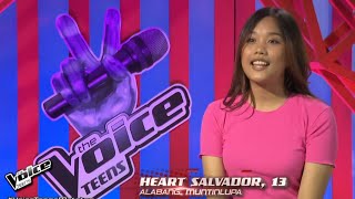 HEART SALVADOR: The Voice Teens 2020 Blind Audition piece - Lewis Capaldi's Someone You Loved