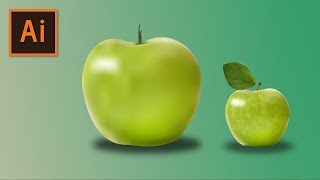 Manzana real (herramienta malla) | Illustrator | Tutorial 1 😶