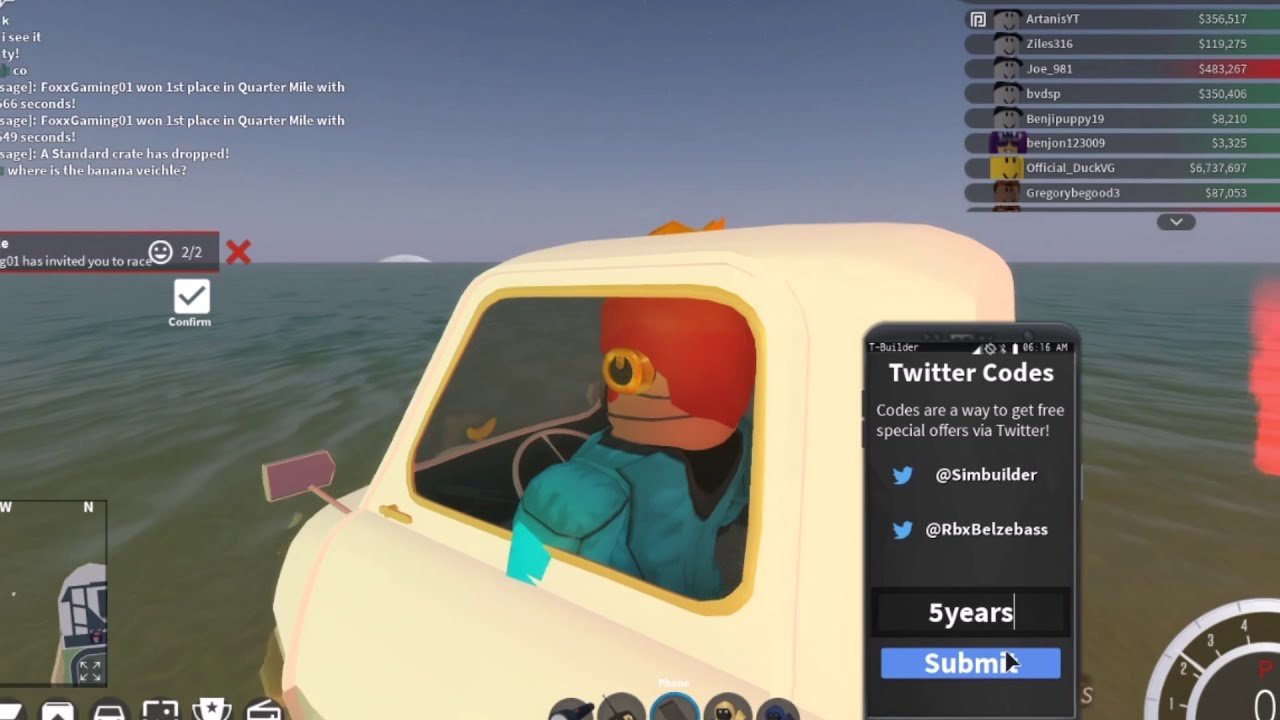 Vehicle Simulator How To Get The Banana Car New Codes Roblox Youtube - banana peel roblox