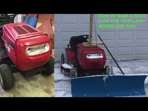 Quinn s DIY Lawnmower Snowplow Rain Barrel Version Cheap YouTube