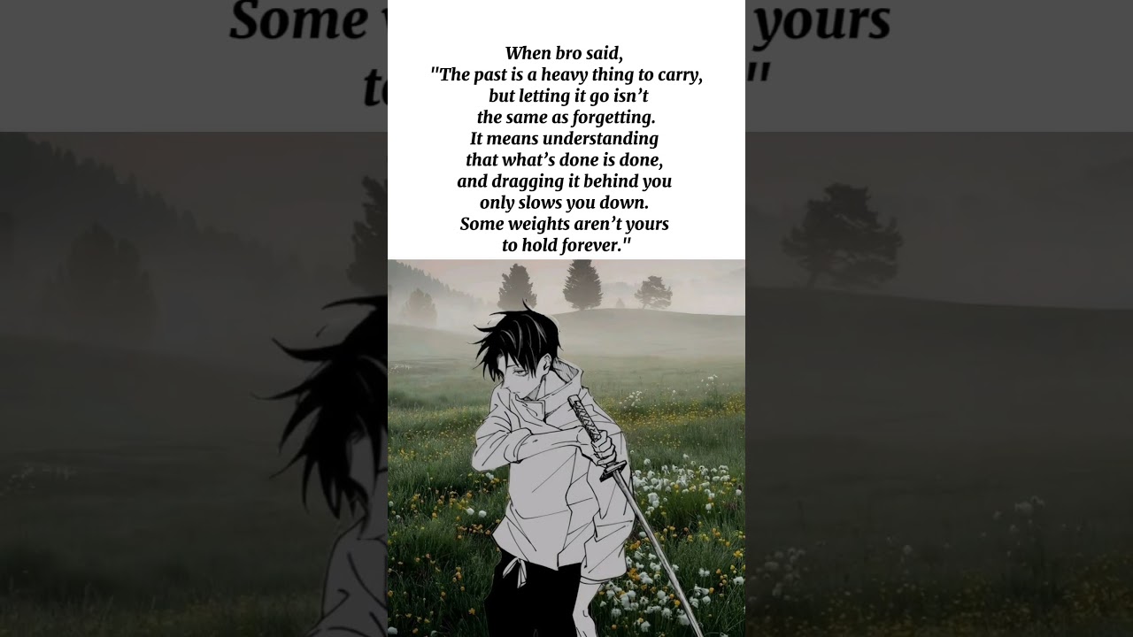 The past is a heavy thing to.. 