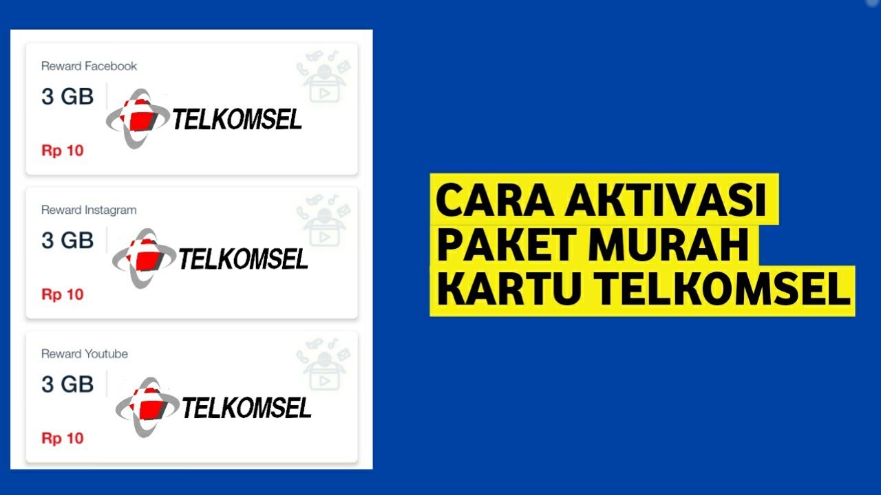 Cara Aktivasi Paket Internet Murah Telkomsel 2020 - YouTube