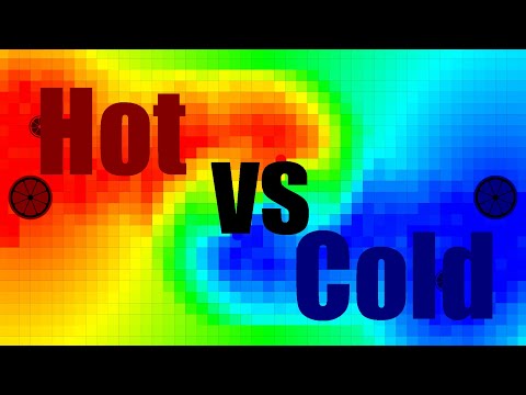 Territory Wars - Hot vs Cold - Marble Race in Algodoo