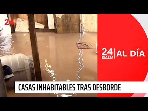 Mapocho River floods camp in Talagante: Families lose everything due to rains | 24 Horas TVN Chile