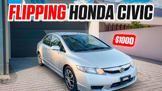 I Profit $1000 by Flipping This 2010 Honda Civic!