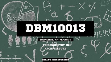 DBM10013 : ENGINEERING MATHEMATICS (TRIGONOMETRY IN ARCHITECTURE)