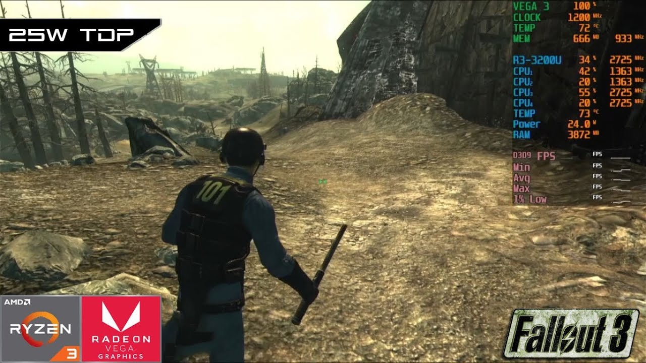 FALLOUT 3 - Testando em PC Fraco: 2Gb de Ram/Pentium Dual Core/ATI Mobility  Radeon 4300 