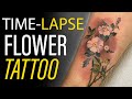 Color Flower Tattoo Time-Lapse