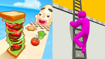 Sandwich Runner vs Ladders Master | Gameplay Walkthrough Max Android IOS