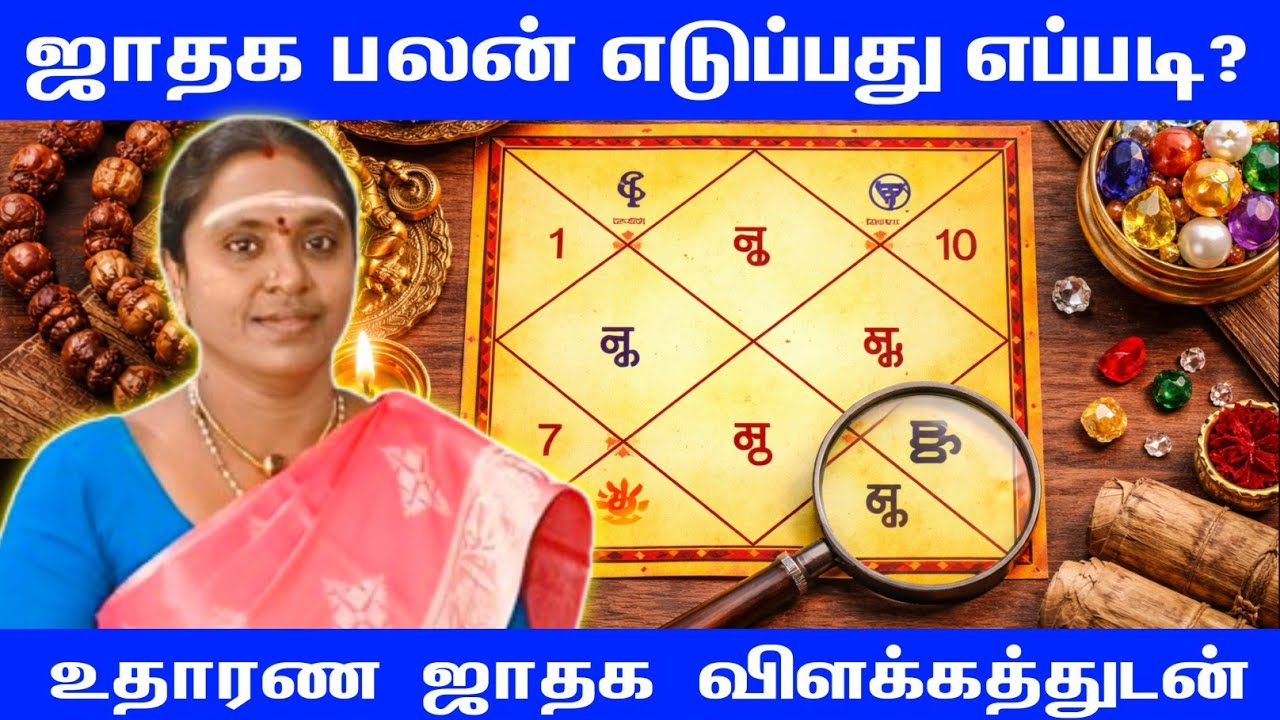 ஜாதக பலன் எடுப்பது எப்படி? | அடிப்படை முதல் ஆழமான ஜாதக விளக்கம் | Example Horoscope Analysis
