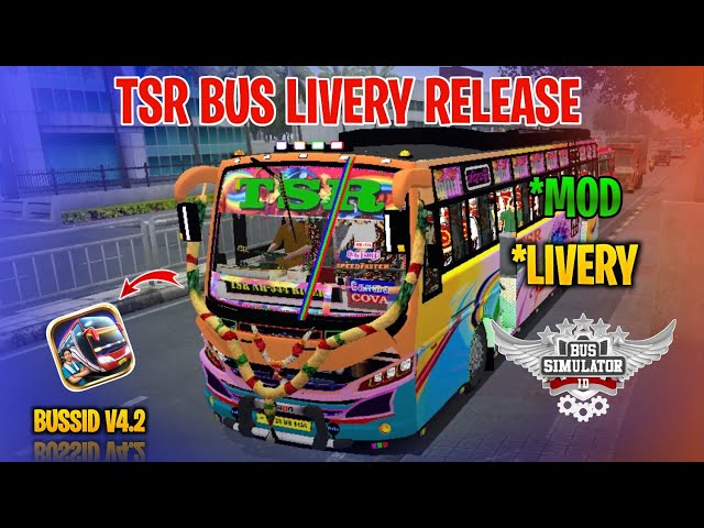 New Baalaji Bus Mod Tamil | Bus Simulator Indonesia | TSR Bus Livery In Bussid #tsr #bus #mod class=