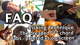 guitar faq 11 2019 picking tips tabs printed vs on screen f chord tips