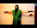 Idiot in a Mortal Kombat Reptile costume