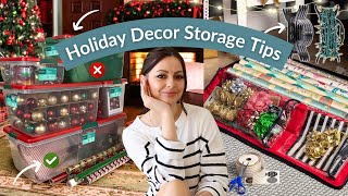THE BEST HOLIDAY ORGANIZATION TIPS | Space Saving Hacks for Storing Your Christmas Decor