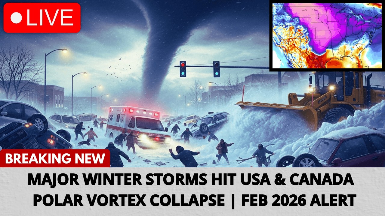BREAKING: Major Winter Storms Hit USA & Canada | Polar Vortex Collapse | Feb 2026 Alert