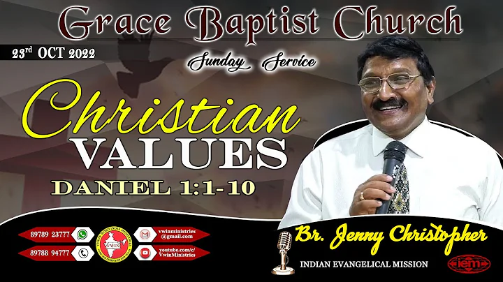 CHRISTIAN VALUES, Dan. 1:1-10, Sermon by Br. Jenny...