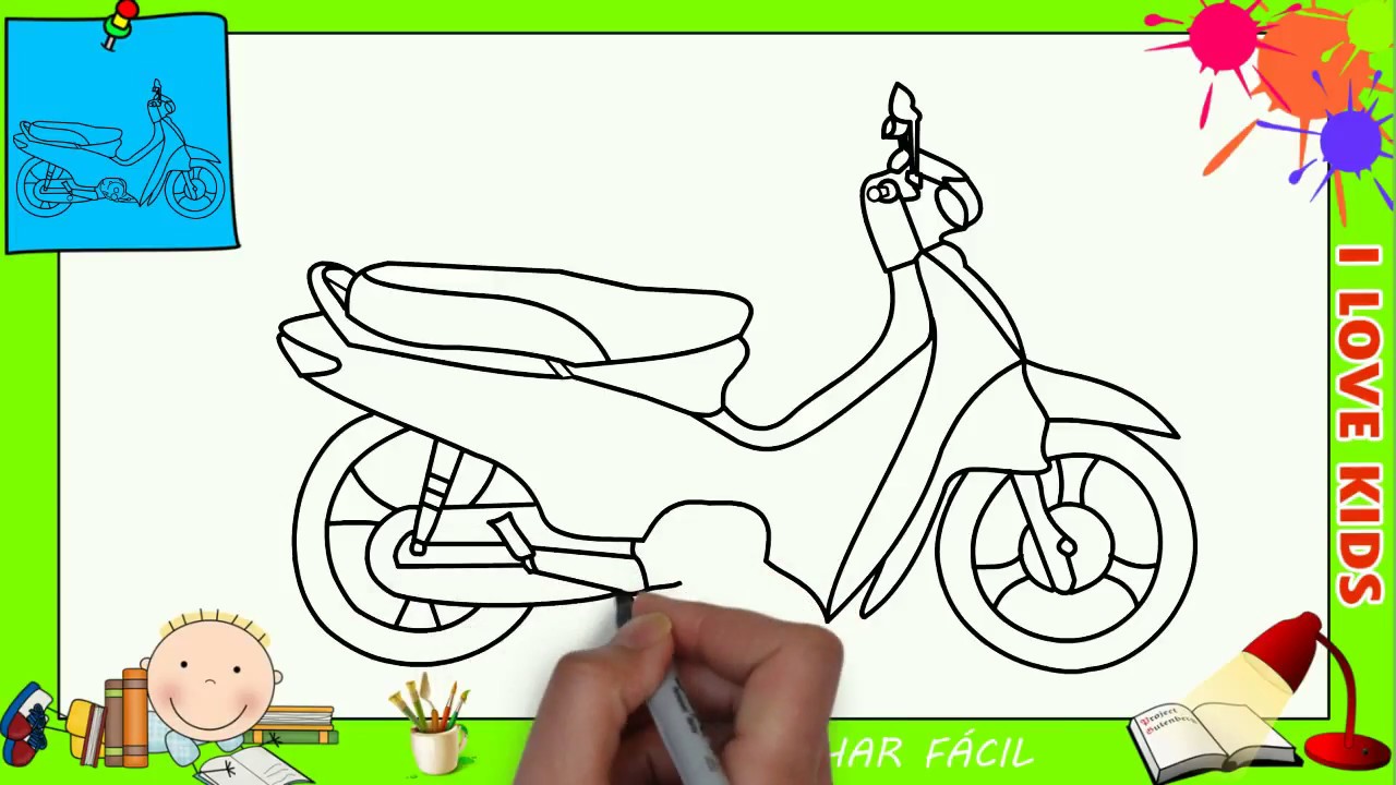 desenhos para desenhar  como desenhar uma moto fácil e rápido