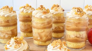 Parfaits De Pastel De Manzana Y Caramelo - Semana 12 De Creaciones Con Mezcla Para Pasteles