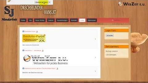 Joomla 2.5 Frontend, Login, Beitrag bearbeiten, Logout.