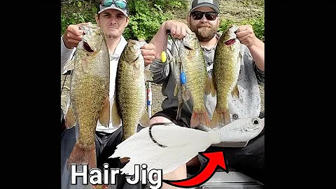 Yough dam Smallmouth Bass fishing (Hair Jigs)